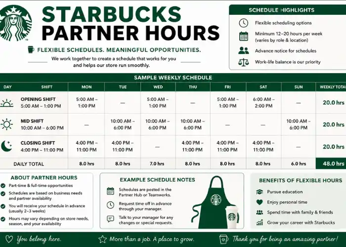 Starbucks Partner Hours 2026 | Login, App & Schedule Guide 2 Starbucks Partner Hours